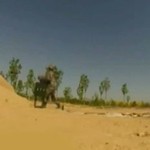 Chiński żołnierz rzuca granatem
