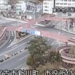 Japońskie tsunamina kamerach monitoringu
